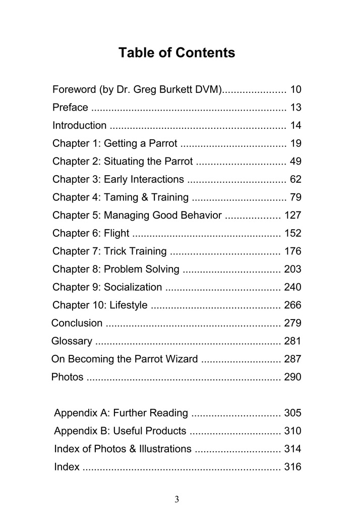 Table of Contents