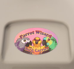 Parrot Wizard Bird Carrier Medium Label
