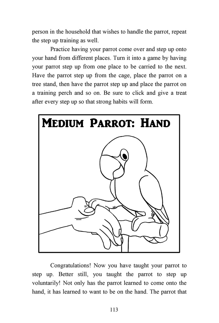 Sample page from The Parrot Wizard's Guide to Well-Behaved Parrots 2nd Edition