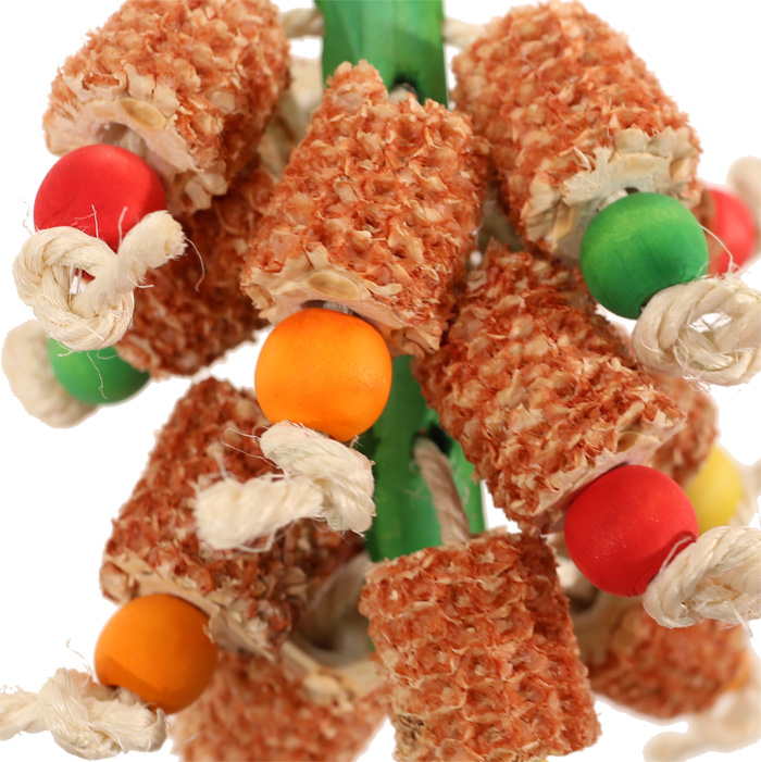 Close up of Corn Maze Junior Small Parrot Toy