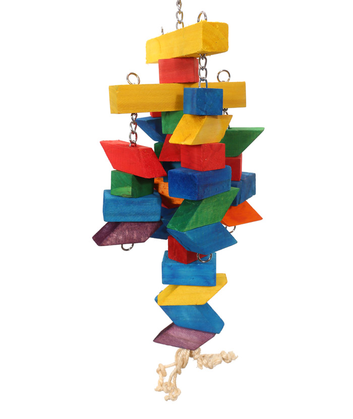 Cubism XL Parrot Blocks Chew Toy