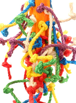 Close up of Frizzy Dizzy Large Parrot Toy
