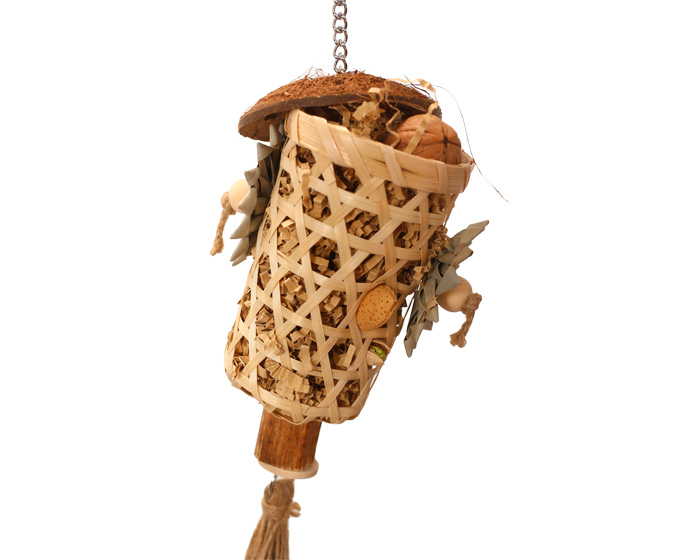 Lantern Forager Medium Parrot Toy - Add nuts or seeds for your parrot to forage