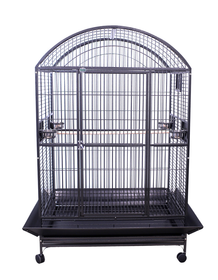 Deluxe Large Cage for Large Parrots Dometop Black 48x36x76