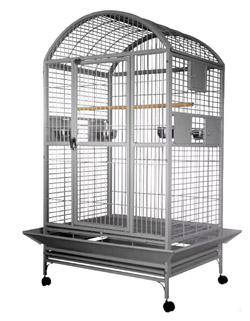 Deluxe Large Cage for Large Parrots Dometop Platinum 48x36x76