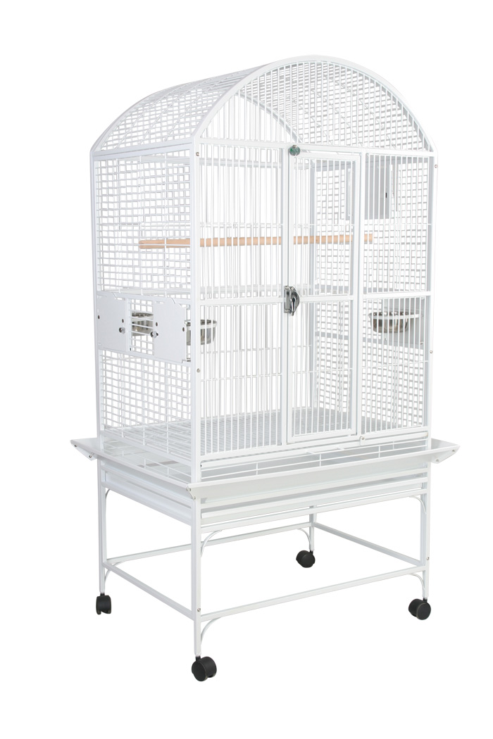 Deluxe Cage for Small/Medium Parrots - Dometop White