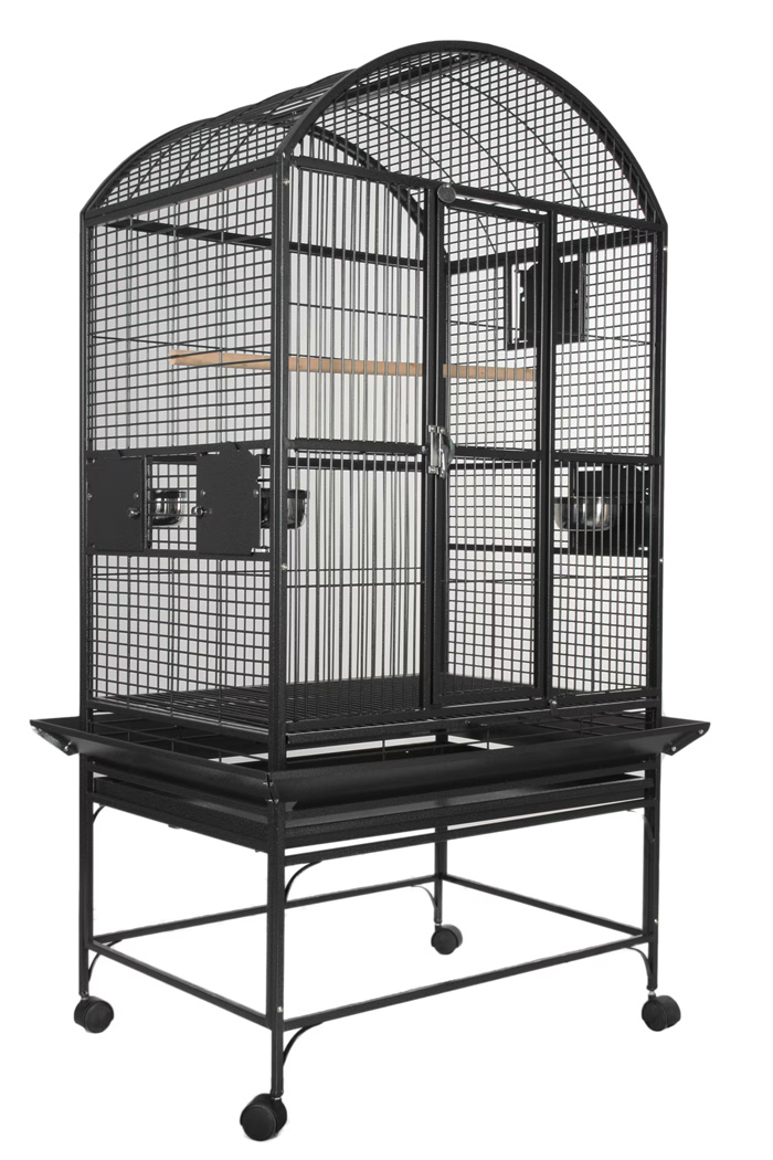 Deluxe Cage for Small/Medium Parrots - Dometop Black