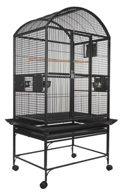Deluxe Cage for Small/Medium Parrots - Dometop Black
