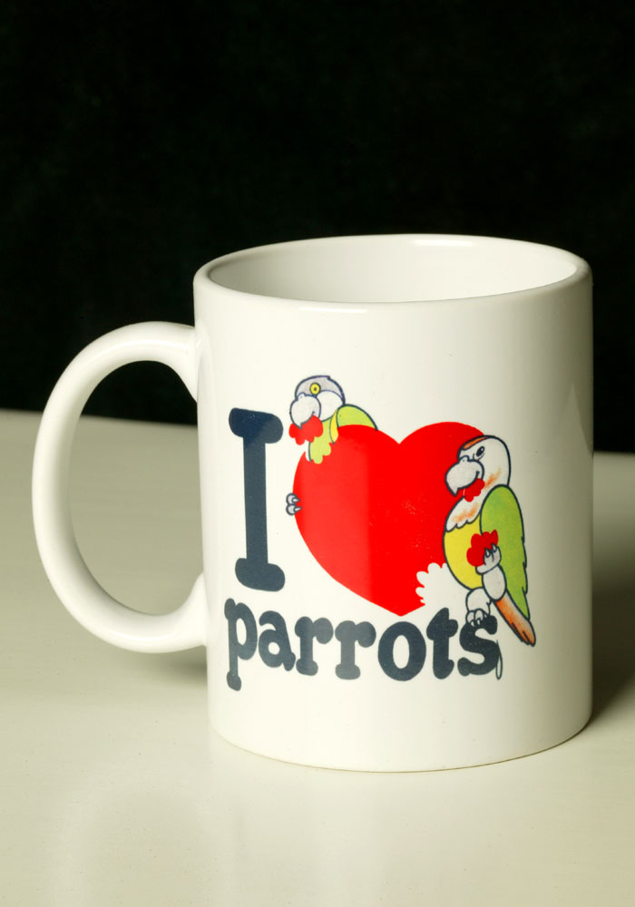 Coffee Mug With Parrots