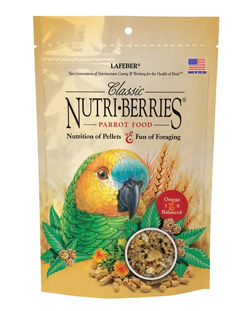 Parrot Nutriberries treats, foraging, food for Parrots