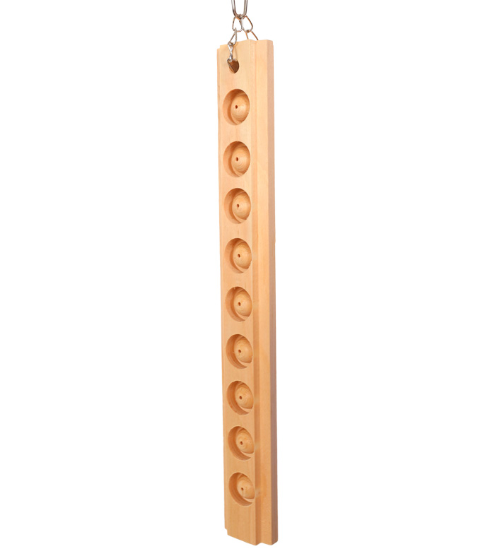 Parrot Bites Berries Medium Parrot Toy features ingrained wooden beads
