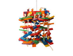 Rainbow Paradge Large Wood Parrot Toy for Macaws and Cockatoos