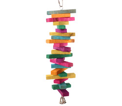 Rainbow Spiral Medium Parrot Toy Spread Out