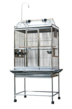 Deluxe Cage for Small Parrots - Playtop Stainless Steel
