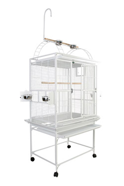 Deluxe Cage for Small Parrots - Playtop White