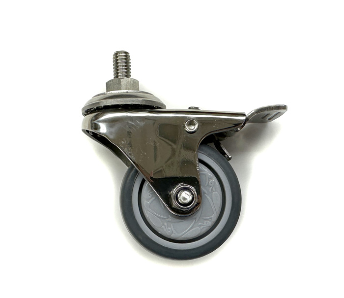 Stainless Steel Casters for Parrot Wizard Trees and Stands with dual action brakes