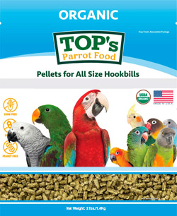 Tops Organic Pellets available in mini, small, and large pellets.