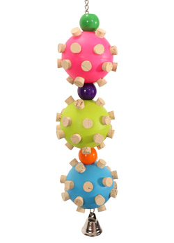 Triple Cork Orb Small Parrot Toy for Parrots and Parakeets