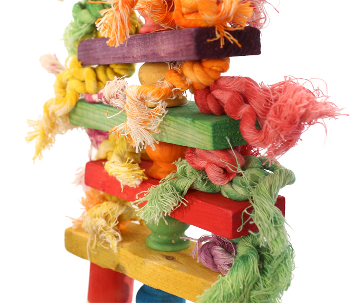 Close up of Tropical Steps Medium Parrot Toy