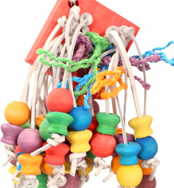 Close up of Tropical Willow Large Parrot Toy