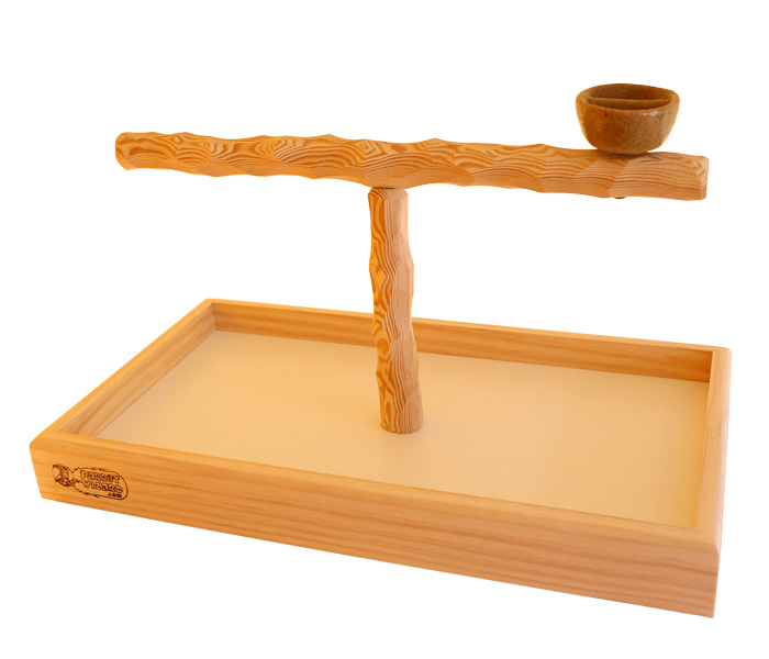 Deluxe Wide Tabletop NU Perch (with bowl)